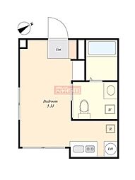 brightanna ワンルームの間取図画像