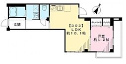 第二笹塚マンション 1LDKの間取図画像