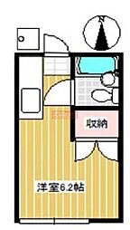 笹塚コーポ ワンルームの間取図画像