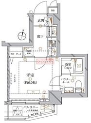 REALIZE代々木上原 1Kの間取図画像