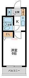 WINBELLSOLO梅ケ丘 1Kの間取図画像