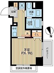 クリオ戸越銀座弐番館 1Kの間取図画像