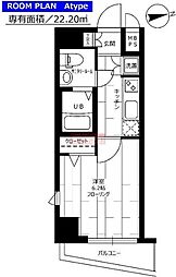 ステージファーストタカナワ2 1Kの間取図画像