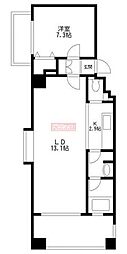 レジディア島津山 2LDKの間取図画像