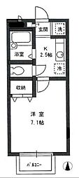 STハウス代沢 1Kの間取図画像