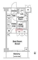 COMFORIA駒場 1Kの間取図画像