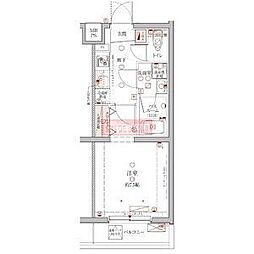 クレヴィスタ常盤台 1Kの間取図画像