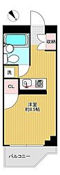 ビューパレー新宿新都心 ワンルームの間取図画像