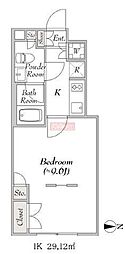 JoyousGard代々木 ワンルームの間取図画像