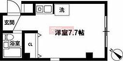 コート・アイビー ワンルームの間取図画像