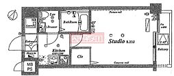 ディム三宿 1Kの間取図画像