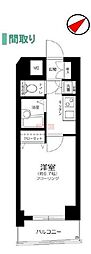 ステージファースト三軒茶屋2 1Kの間取図画像