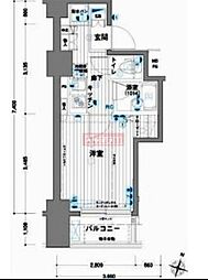 ParkWell代田橋 1Kの間取図画像