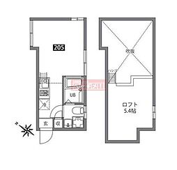 スタイル笹塚 ワンルームの間取図画像