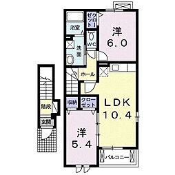 ティアラ2A 2LDKの間取図画像
