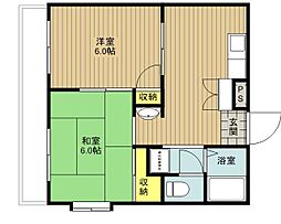 アーデント船堀 2DKの間取図画像