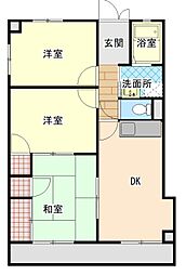シティハイツ 3DKの間取図画像