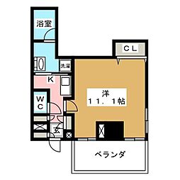 レジディア四谷三丁目 1Kの間取図画像