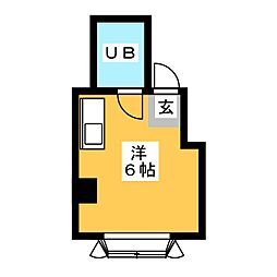 RiverEast ワンルームの間取図画像