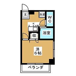 モンフェリーチェ 1Kの間取図画像