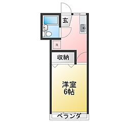 町田アパートメント 1Kの間取図画像
