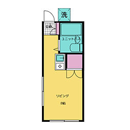 クレッセント神楽坂 ワンルームの間取図画像