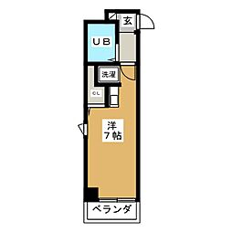 ガーデンコート湯島 ワンルームの間取図画像
