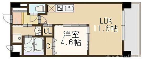 みつまめ京都朱雀 2206｜京都府京都市中京区西ノ京小倉町(賃貸マンション1LDK・2階・38.38㎡)の写真 その2