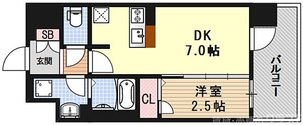 アクアプレイス京大北OX 304｜京都府京都市左京区田中大久保町(賃貸マンション1DK・3階・26.13㎡)の写真 その2