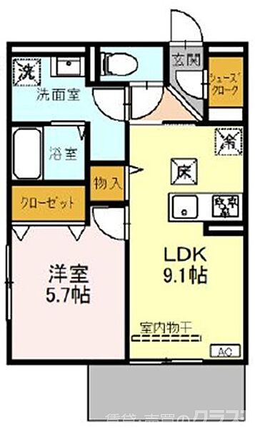 仮）D-room伏見区醍醐槇ノ内町 207｜京都府京都市伏見区醍醐槇ノ内町(賃貸アパート1LDK・2階・40.30㎡)の写真 その2