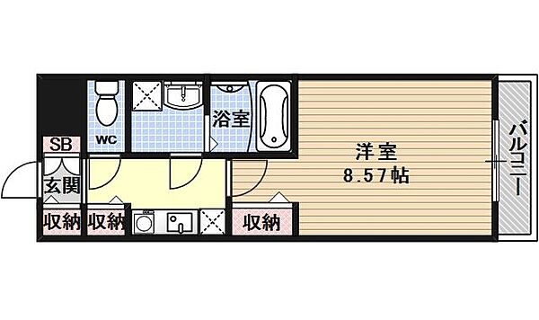 レジディア京都駅前 207｜京都府京都市南区東九条上殿田町(賃貸マンション1K・2階・26.88㎡)の写真 その2