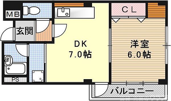 ダイアパレス西大路御池 505｜京都府京都市中京区西ノ京南原町(賃貸マンション1DK・5階・36.87㎡)の写真 その2