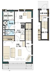 すみれマンション 2階1LDKの間取り