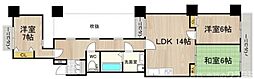 せんぼん有彩館 6階3LDKの間取り