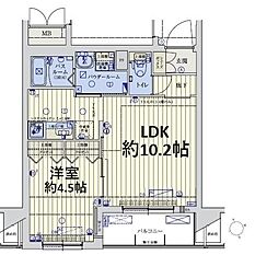 スワンズ京都東寺ガーデン 4階1LDKの間取り