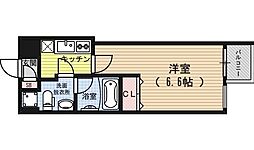 プレサンスNEO京都烏丸 7階1Kの間取り