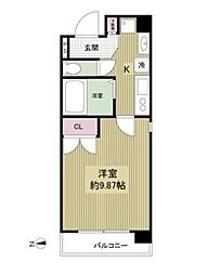 プロスペクト河原町五条 8階1Kの間取り