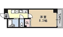 ジュンナインビル 10階1Kの間取り