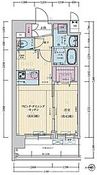 ファステート京都西院パール 2階1LDKの間取り