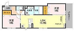 仮）D-ROOM京都市右京区西院小米町 1階2LDKの間取り