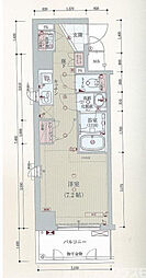 ベラジオ五条堀川3 1Kの間取図画像