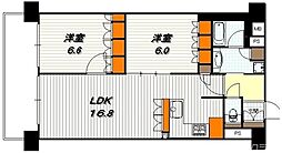 リーガル京都聖護院 2LDKの間取図画像