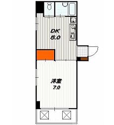 ラフィーネ四条堀川 1DKの間取図画像