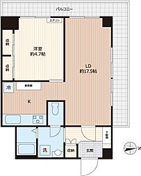 ジョイ御池 1LDKの間取図画像