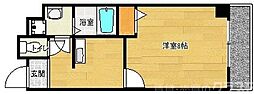レーベンなぎの宮 1Kの間取図画像