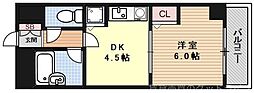 ライオンズマンション五条大宮第2 1DKの間取図画像
