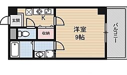 エテルノポッソ 1Kの間取図画像