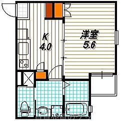 ウインドベル蘆刈山 1Kの間取図画像
