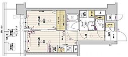 アスヴェル京都西大路SOUTH 1DKの間取図画像