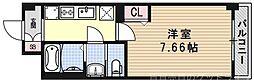 キンブリッジ京都千本丸太町 1Kの間取図画像